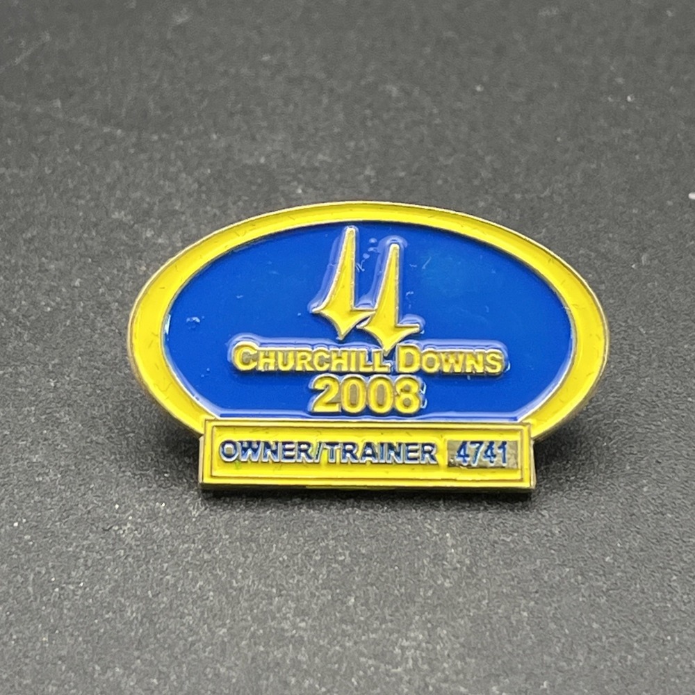 Churchill Downs 2008 Owner Trainer 4741 Horse Racing Lapel Hat Pin